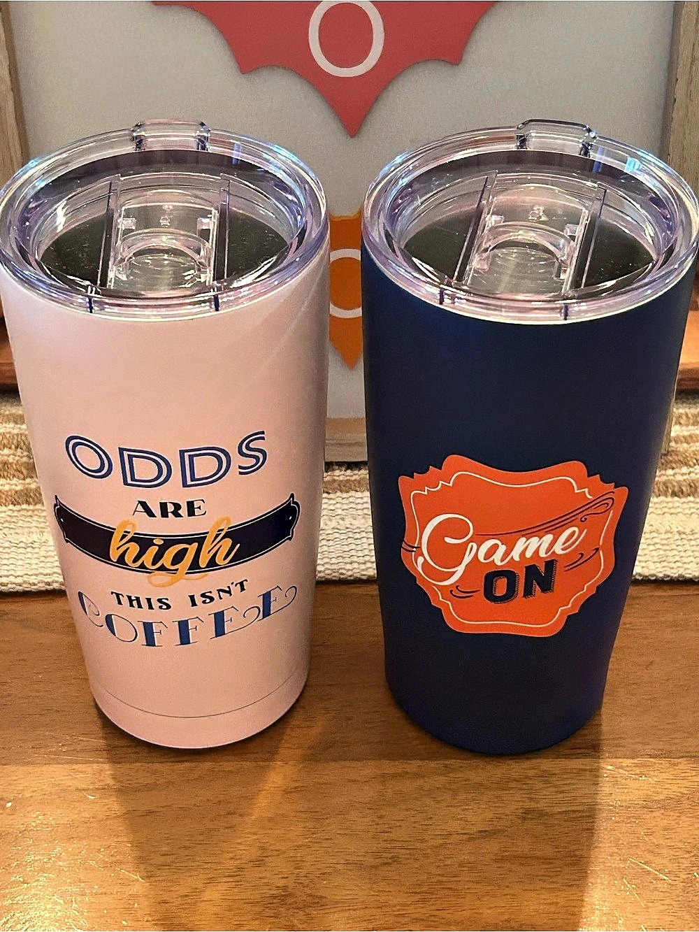 Wanda June Home Pink & Blue Insulated Tumblers Set of 2 NWOT